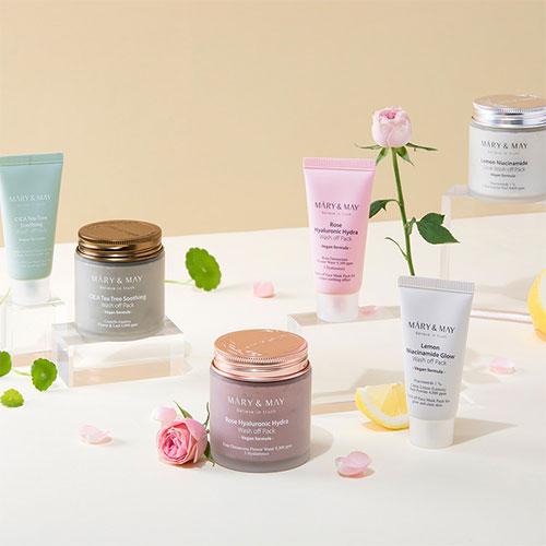 Mary&May Rose Hyaluronic Hydra Wash off Pack 30g 5