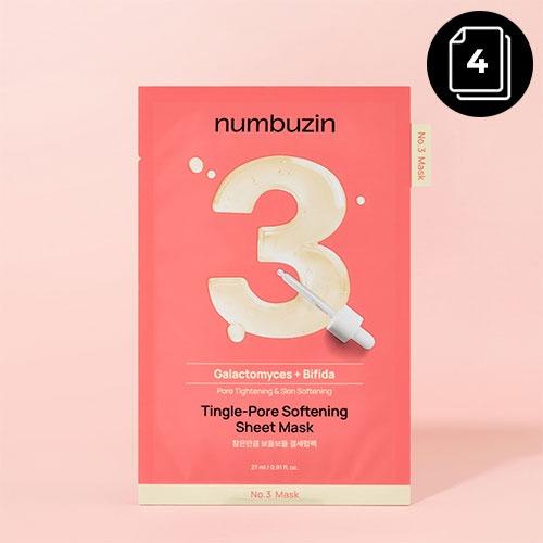 numbuzin No.3 Tingle-Pore Softening Sheet Mask 4ea