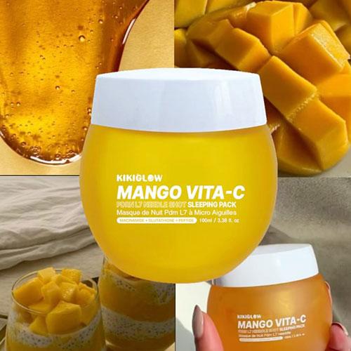 KIKIGLOW MANGO Vita-C PDRN L7 Needle Shot Sleeping Pack 100ml 3