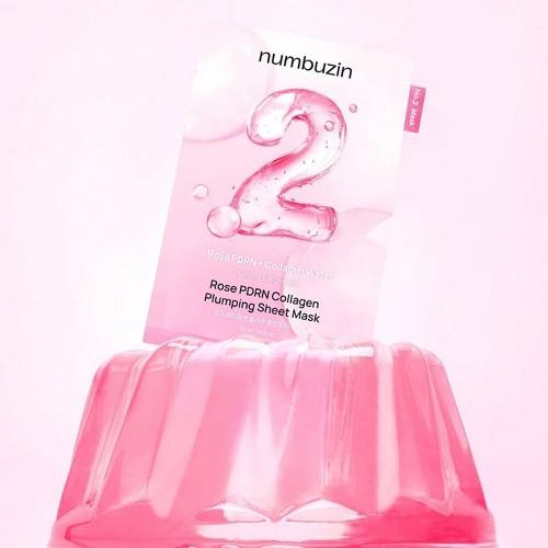 numbuzin No.2 Rose PDRN Collagen Plumping Sheet Mask 5ea 2