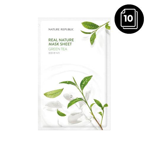 NATURE REPUBLIC Real Nature Mask Sheet Green Tea 10ea