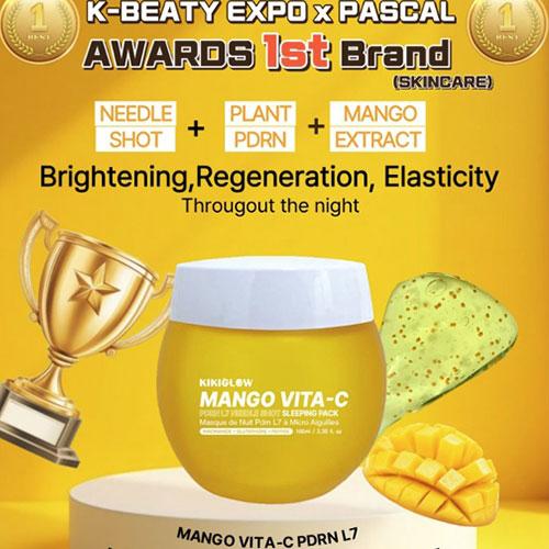 KIKIGLOW MANGO Vita-C PDRN L7 Needle Shot Sleeping Pack 100ml 2