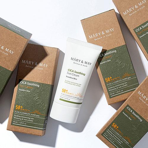 Mary&May CICA Soothing Sun Cream SPF50+ PA++++ 50ml 6