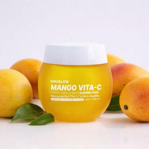 KIKIGLOW MANGO Vita-C PDRN L7 Needle Shot Sleeping Pack 100ml