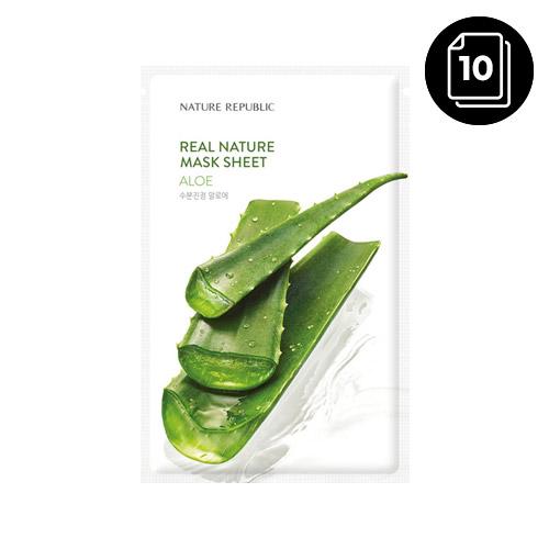 NATURE REPUBLIC Real Nature Mask Sheet Aloe 10ea