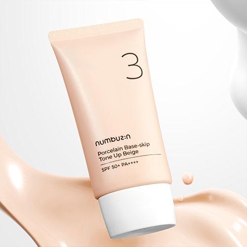 numbuzin No.3 Porcelain Base-skip Tone Up Beige 50ml