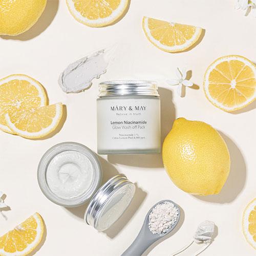 Mary&May Lemon Niacinamide Glow Wash off Pack 125g 5