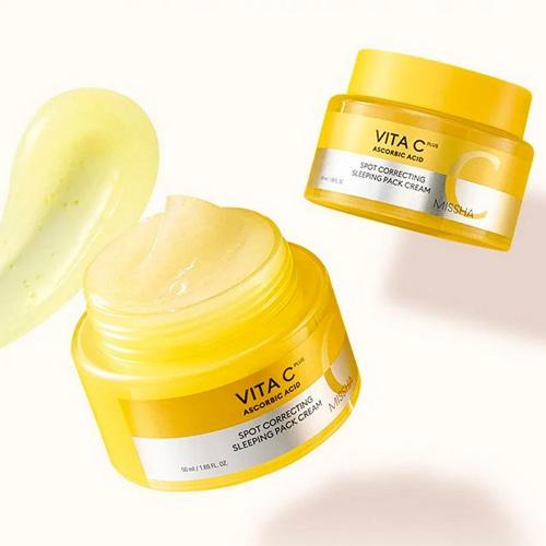 MISSHA Vita C Plus Sleeping Pack Cream 50ml 4