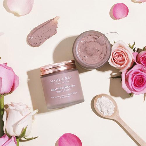 Mary&May Rose Hyaluronic Hydra Wash off Pack 125g 2