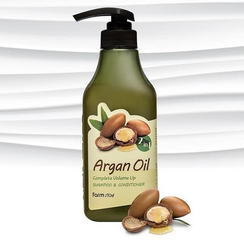 FARMSTAY ARGAN OIL COMPLETE VOLUME UP SHAMPOO & CONDITIONER 530ml