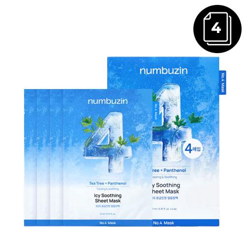 numbuzin No.4 Icy Soothing Sheet Mask 4ea 2