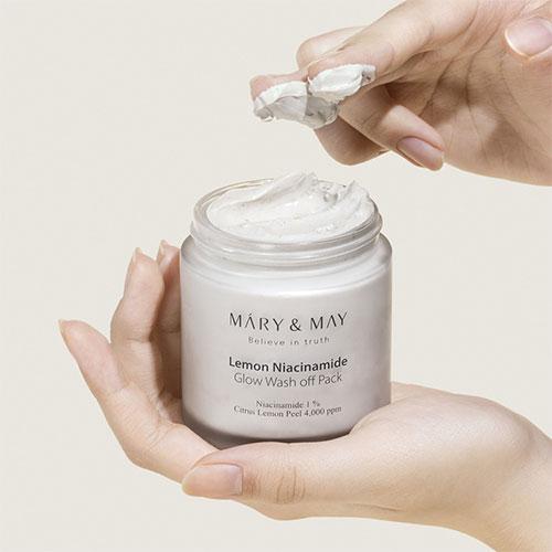 Mary&May Lemon Niacinamide Glow Wash off Pack 125g 4