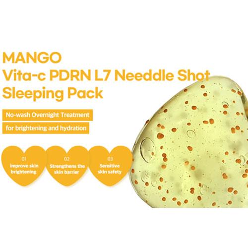 KIKIGLOW MANGO Vita-C PDRN L7 Needle Shot Sleeping Pack 100ml 4