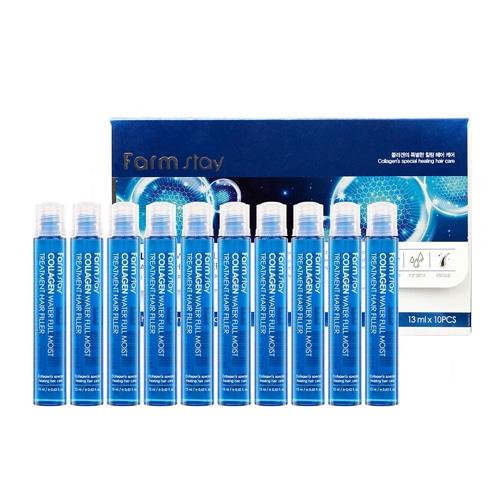 FARMSTAY COLLAGEN WATER FULL MOIST TREATMENT HAIR FILLER 13ml*10ea 2